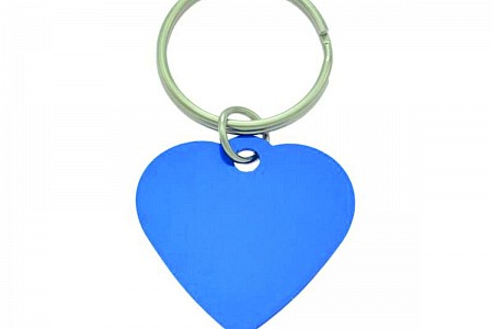 Adresówka imiennik w kształcie serca niebieskie grawer dwustronny.